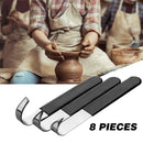 8pcs/set Pottery Tool Steel Clay Modeling Hand Craft Trimming Ceramic Tools