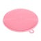 Multifunction Silicone Dish Bowl Cleaning Brush Pot Washing Tool (Pink)
