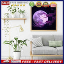 Purple Moon Oil Paint By Numbers Kit DIY Acrylic Painting on Canvas Frameless