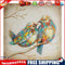 5D DIY Full Drill Diamond Painting 2 Birds Cross Stitch Embroidery Ornament