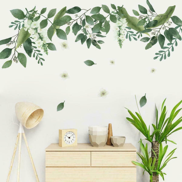 Tropical Leaves Green Plant Wall Stickers Home Decor Art Murals Room DIY D5K4