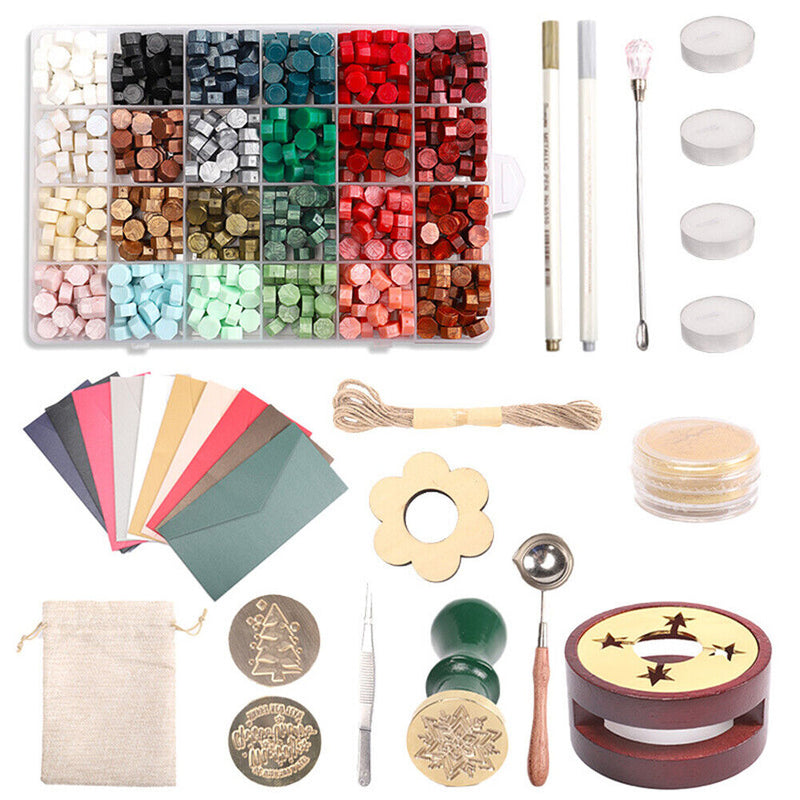 Seal Stamp Set Christmas Series Wax Seal Tools for Birthday Invitations Ornament