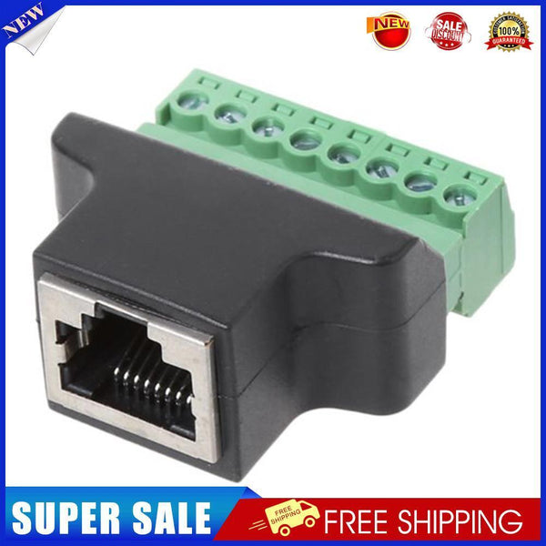 RJ45 Ethernet Female to 8 Pin Screw Terminal Adapter Connector for CCTV DVR