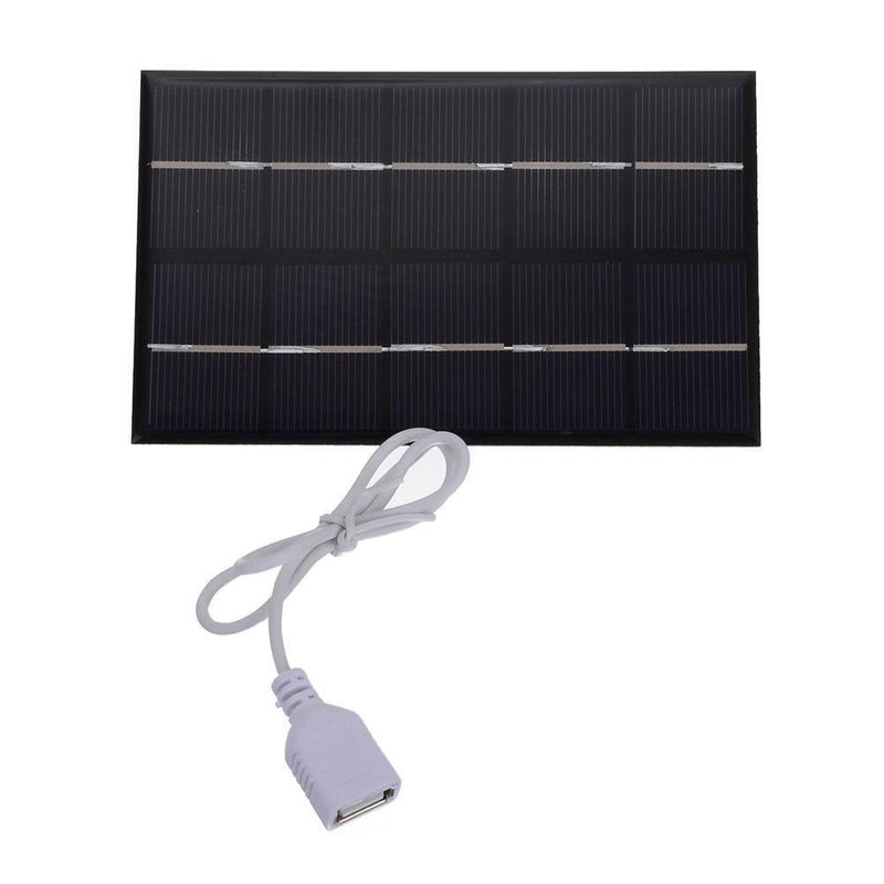 2W 5V USB Solar Panel Charger USB Port Cellphone Use Travel Portable`