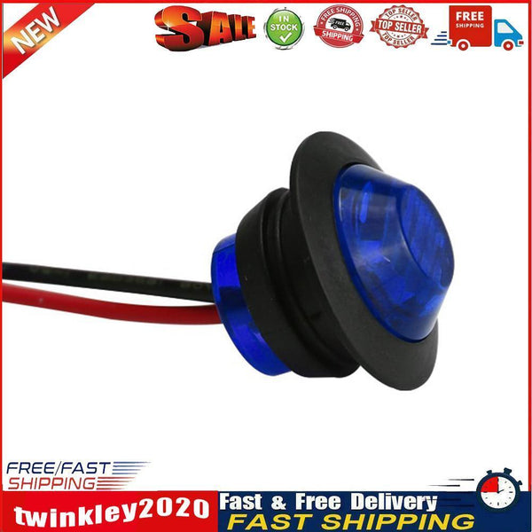 5pcs 12V-24V 3 SMD LEDs Trailer Side Marker Lights Clearance Light (Blue) Newly