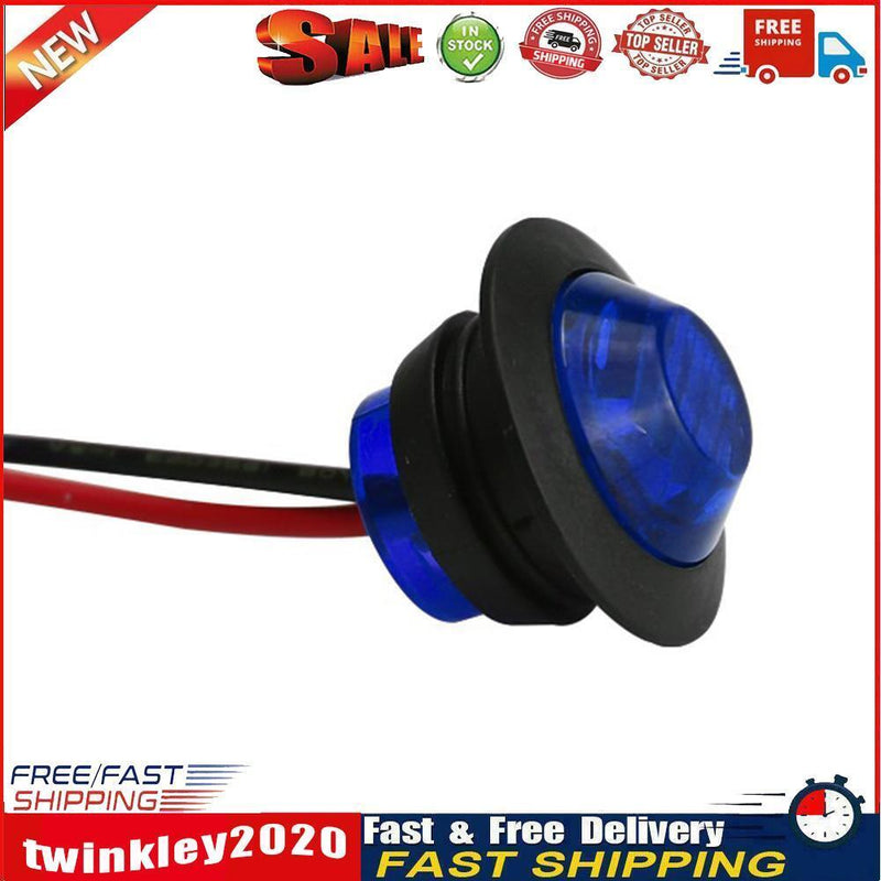 5pcs 12V-24V 3 SMD LEDs Trailer Side Marker Lights Clearance Light (Blue) Newly