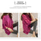 Summer Half Sleeve Long T-shirt Candy Color Loose Women Tops (Rose Red L)