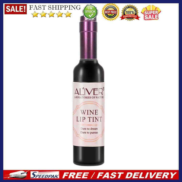 Red Wine Bottle Lips Makeup Moisturizer Lasting Lip Gloss Lipstick (RD02)