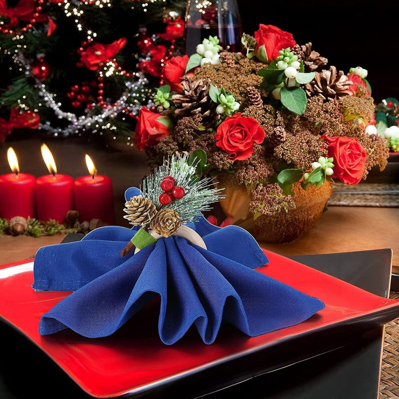 Wooden Napkin Ring Handicraft Pine Cones Napkin Holder Christmas Napkin Rings