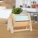 Montessori Wooden Spinning Drum Rotating Color Cognition Development for Infant