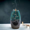 Incense Holder Ceramic Backflow Waterfall Incense Burner with 50 Cones (A) Newly