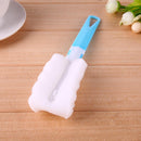 Sponge Cup Brush Removable Handle Cup Cleaning Brush Bottle Scrubber (Blue)