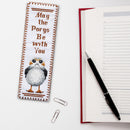Two Sides Cross Stitch Bookmark 14CT Counted Porg Bird Needlework Home Ornaments