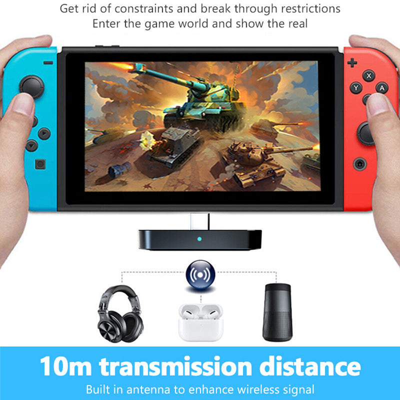 Bluetooth-Compatible 5.1 Transmitter for NS Game Console Wireless Adapter