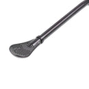 Stainless Steel Drinking Straw Reusable Sucker Spoon Filter Supply (Black) Newly