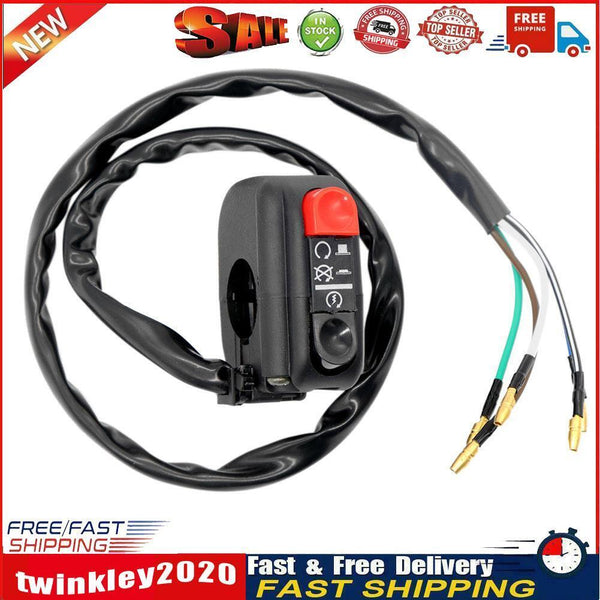 Universal 7/8in Handlebar Motorcycle ATV Start Kill On/Off Button Switch Newly