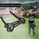 Adjustable Archery Arm Guard Portable Soft Rubber Elastic Strap (Black)