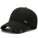 Casual Winter Warm Baseball Cap With Windproof Earflaps Middle-aged Men Cap