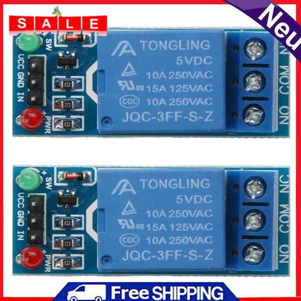 2pcs 1 Channel DC 5V Relay Switching Module for Arduino Raspberry Pi ARM AVR