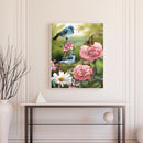 #A Bird on Branch Oil Paint By Numbers Kit DIY Frameless Drawing Picture for A