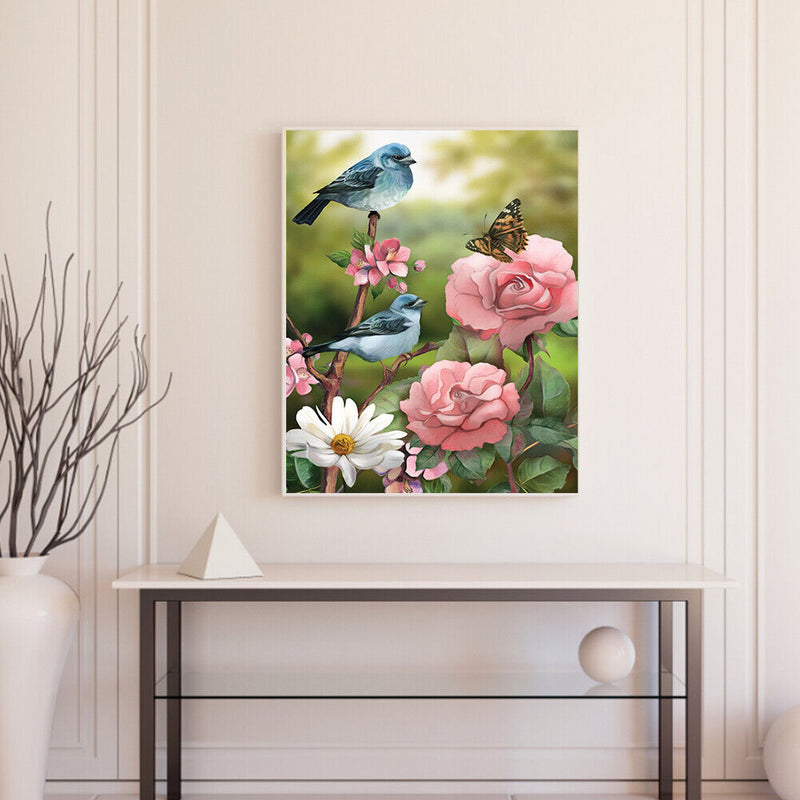 #A Bird on Branch Oil Paint By Numbers Kit DIY Frameless Drawing Picture for A