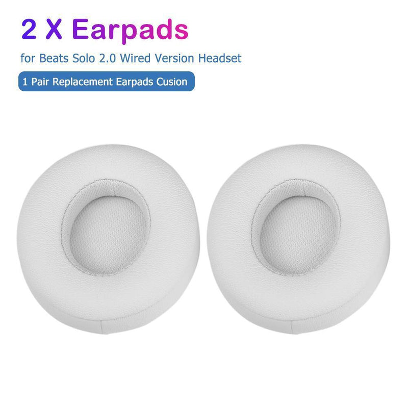 2pcs Earpads Leather Memory Foam Cushions for Beats Solo 2.0 Wired Headphone