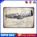 Home Weatherproof Retro Chic Fighter Sign Iron Painting Wall Drawing Templa