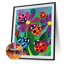 5D DIY Diamond Painting Ladybug Flower Full Drill Art Pictures Rhinestone Gifts