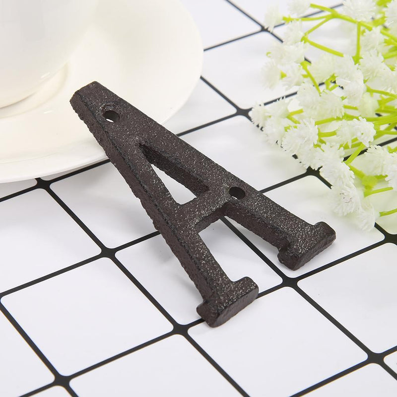 Cast Iron Letters Doorplate Metal Alphabet House Sign DIY Plate Cafe Wall Decor