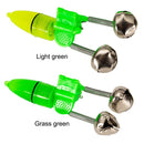 20pcs Night Fishing Rod Bite Alarm Light Bells Ring Indicator (Light Green)