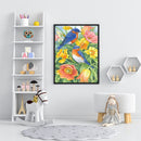 Frameless Bird Flower Oil Paint By Numbers Kit DIY Acrylic Handmade Handicraft