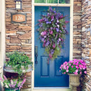 Rustic Spring Wreath Flower Farmhouse Garland Front Door Swag Wall Hanging Decor