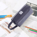 Large Capacity Pencil Case Bags Zipper Solid Stationery Box (Dark Grey) Newly