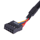 USB 3.0 20 Pin Male to USB 2.0 9 Pin Motherboard Female  Cable
