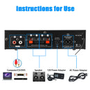AK35 Bluetooth-compatible HiFi Stereo Audio Amplifier Amp with USB TF (US) Newly