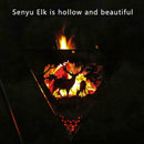 Outdoor Triangle Wood Burning Stove Portable Camp Firewood Steel U8Q6