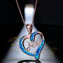 Mum Necklace Love Heart Crystal Chain Mother's Day Jewellery Birthdays A8J8