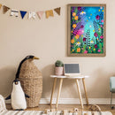 5D DIY Full Round Drill Diamond Painting Oil Paint Flower Handmade Art Orna