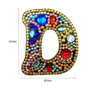 DIY Key Chain Diamond Painting Letters Women Bag Keyring Pendant Gift (D) Newly