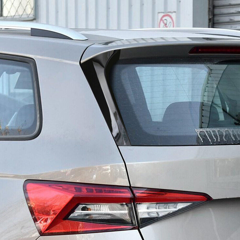 2pcs Car Rear Window Side Spoiler for Skoda Kodiaq 2016-2020 (Bright Black)