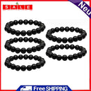 5pcs Therapy Beaded Ankles Pendant Hematite Anklets Black for Men Women Bracelet