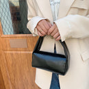 Fashion Simple Women PU Leather Clutch Bag Solid Color Ladies Cylinder Handbags