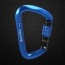 28KN D Shape Safety Master Lock Carabiner Rock Climbing Buckle (Blue)