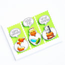 Paper Cut Card DIY Transparent Silicone Cat Dog Strawberry Seal Embossing Album