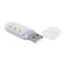 Mini Portable USB Book Light Bright Reading Lamp for Laptop (Yellow 3LED) Newly