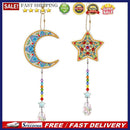 2pcs 5D Diamond Painting Double-sided Drill Pendant Bag Keychain Handmade G