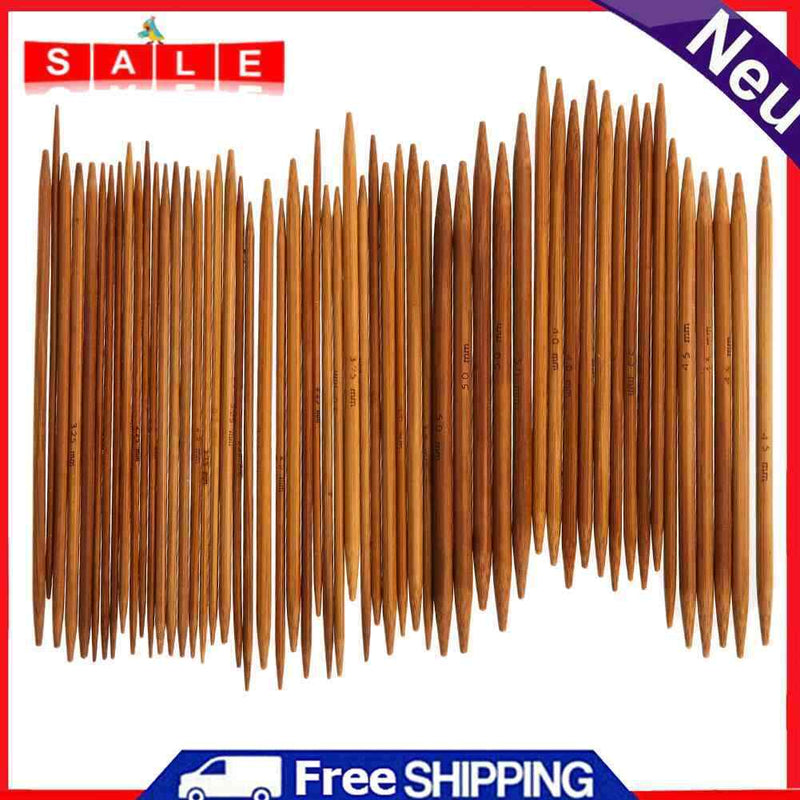 55pcs/Lot 1Sizes 5 13cm Double Wias Carbonized Bamboo Sweater Needle Knit