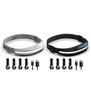 COB LED Camping Lantern Reflective Headlamp USB Rechargeable for Running (Black)