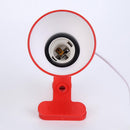 2pcs E27 Light Base Reptile Clip-on Lamp Bulb Holder EU Plug(Red)
