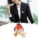 Christmas Bird Brooch Badge Pin Rhinestone Enamel Brooch Gifts M2P9